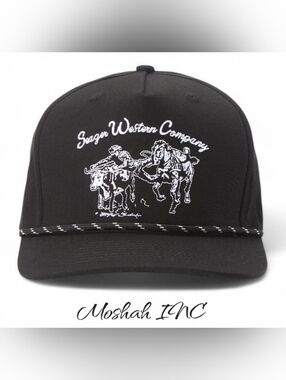 Seager Unisex Adult's Adjustable Los Rios Canvas Snapback Hat WR4 Black One Size